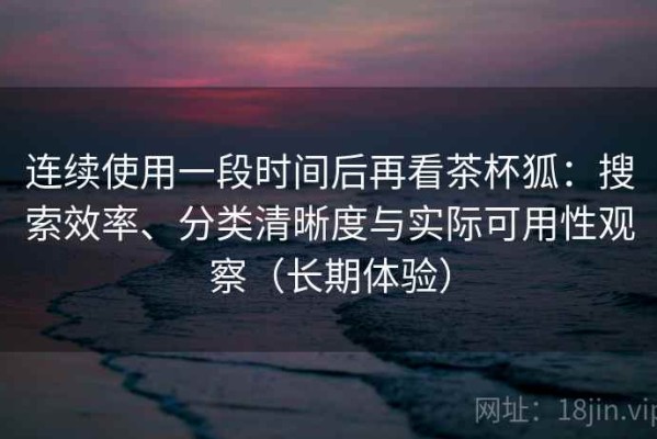 连续使用一段时间后再看茶杯狐：搜索效率、分类清晰度与实际可用性观察（长期体验）