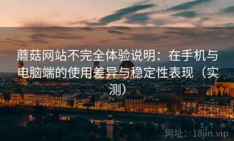 蘑菇网站不完全体验说明：在手机与电脑端的使用差异与稳定性表现（实测）