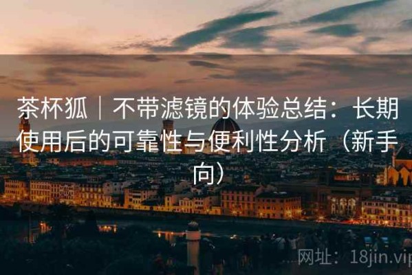 茶杯狐｜不带滤镜的体验总结：长期使用后的可靠性与便利性分析（新手向）