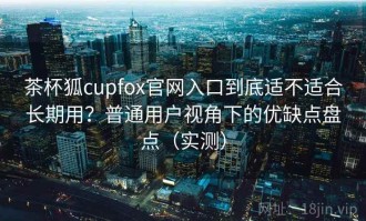 茶杯狐cupfox官网入口到底适不适合长期用？普通用户视角下的优缺点盘点（实测）