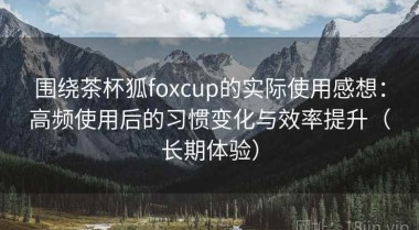 围绕茶杯狐foxcup的实际使用感想：高频使用后的习惯变化与效率提升（长期体验）