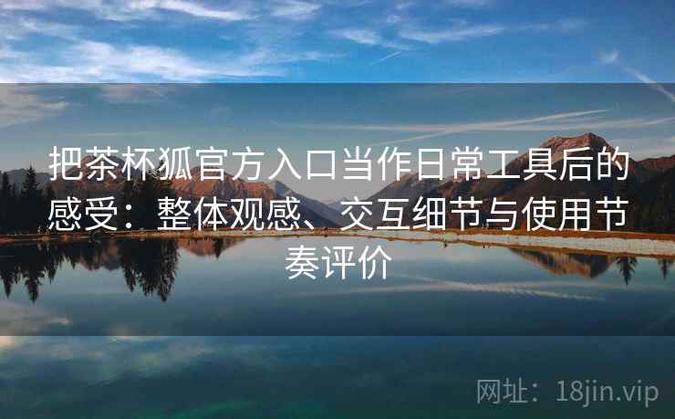 把茶杯狐官方入口当作日常工具后的感受：整体观感、交互细节与使用节奏评价