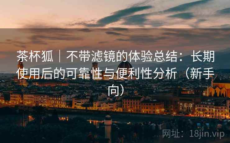 茶杯狐｜不带滤镜的体验总结：长期使用后的可靠性与便利性分析（新手向）
