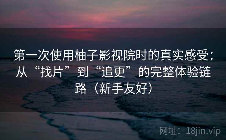 第一次使用柚子影视院时的真实感受：从“找片”到“追更”的完整体验链路（新手友好）