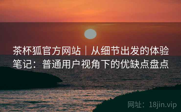 茶杯狐官方网站｜从细节出发的体验笔记：普通用户视角下的优缺点盘点