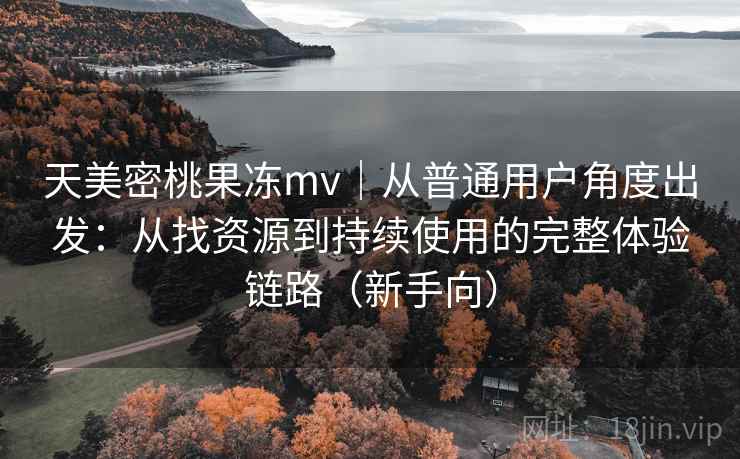 天美密桃果冻mv｜从普通用户角度出发：从找资源到持续使用的完整体验链路（新手向）